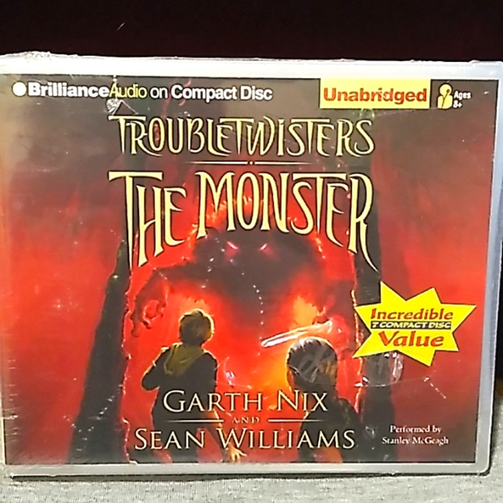 New Unopened- 7 Disk CD AUDIO BOOK- TroubleTwisters- "THE MONSTER"!! (Ages8+)